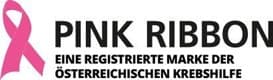 Logo Pink Ribbon Österreich – unterstütztes Projekt des Österreichischen Fußballärzte-Nationalteams